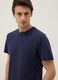 Blue short-sleeved pure cotton T-shirt_1