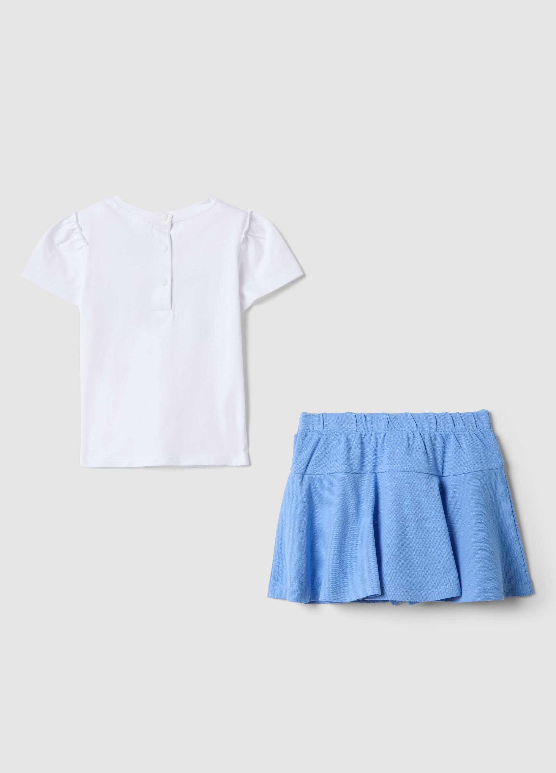 Multicolour stretch cotton girls&rsquo; set with The Aristocats