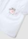 White nursery apron with cute animal embroidery for girls_2