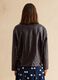 Shiny brown oversized viscose-blend jacket_3