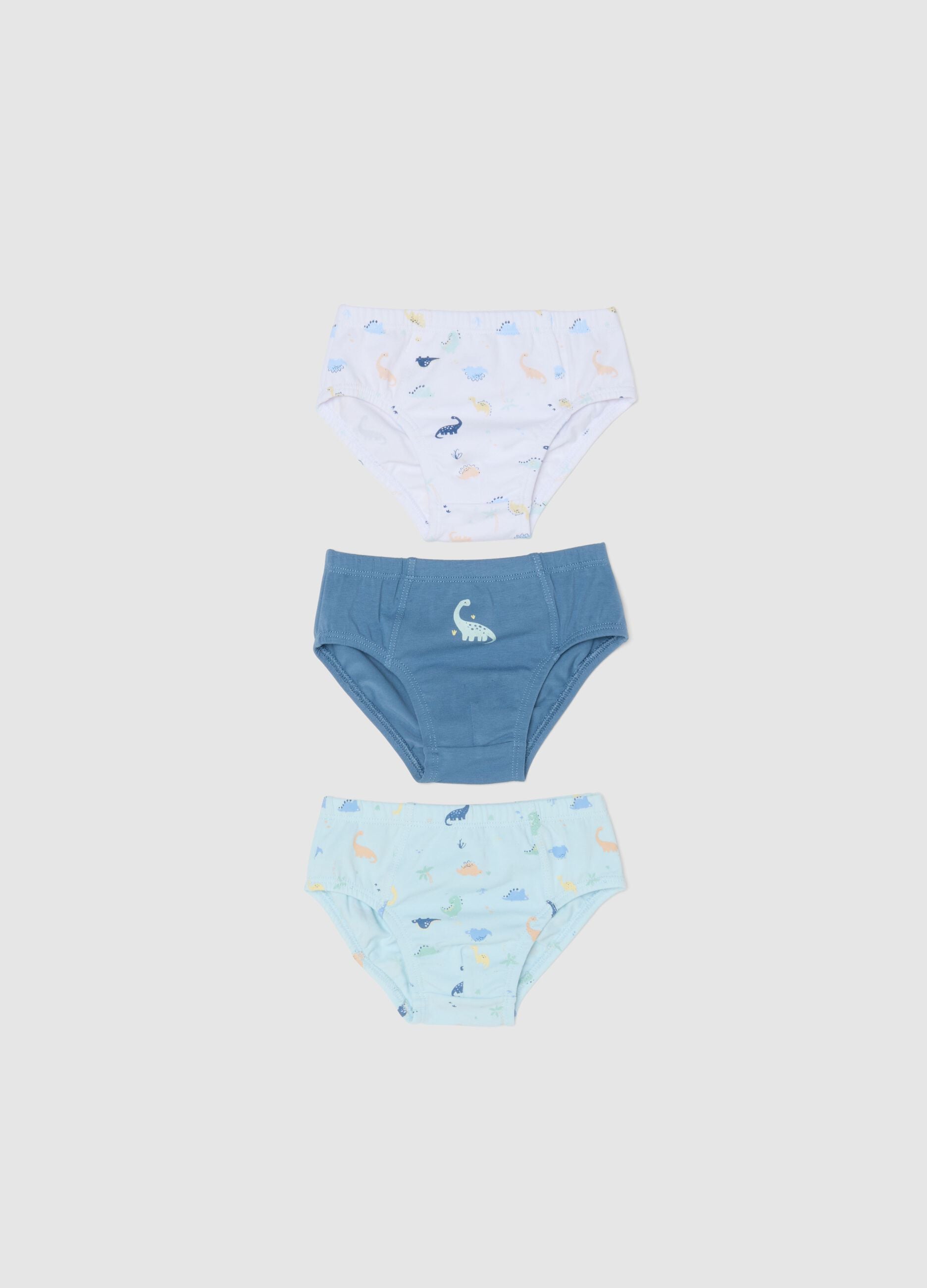 Newborn multicolour elasticated cotton briefs triple pack