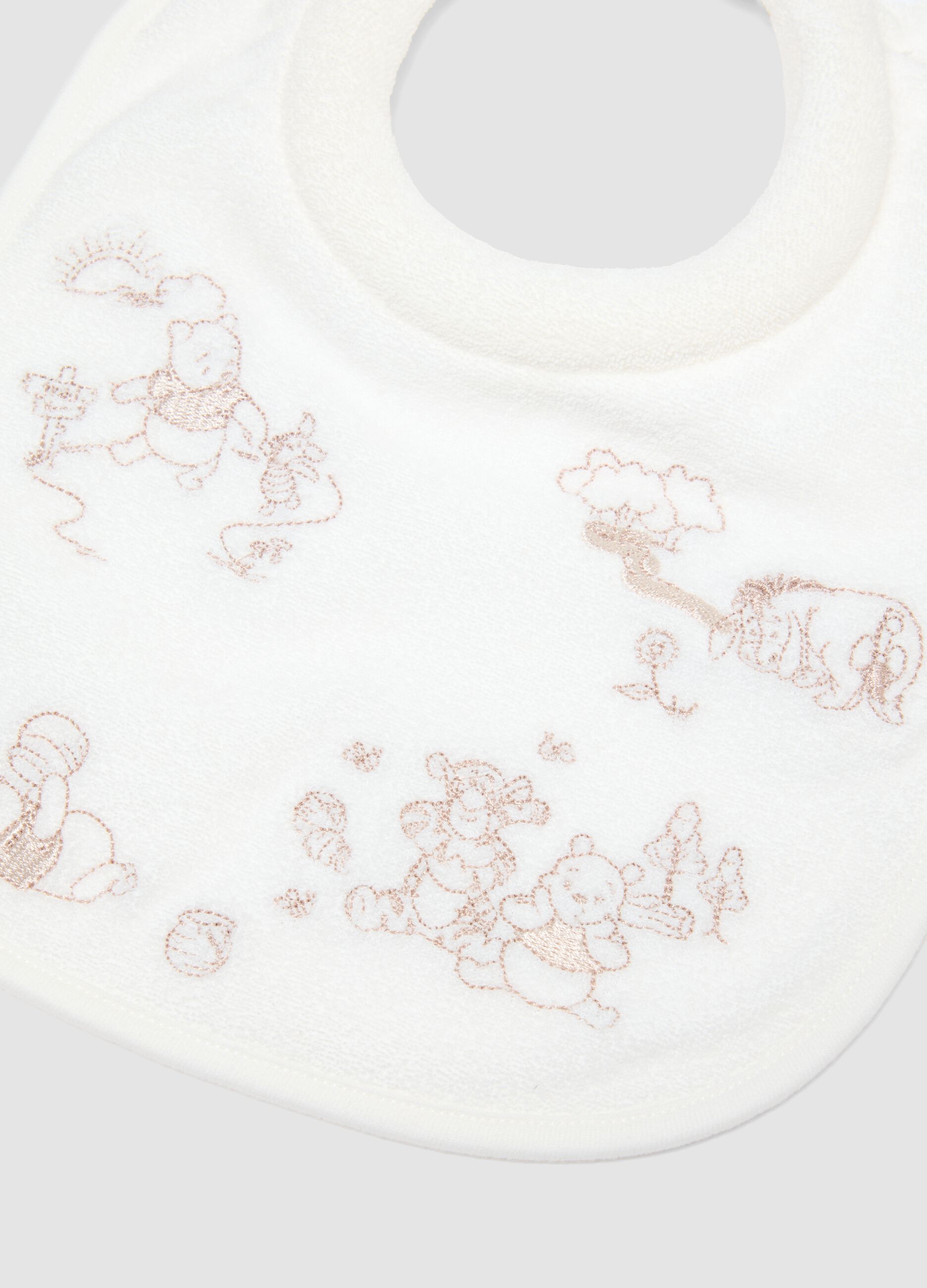 Two-pack of multicolour pure cotton baby bibs Winnie the Pooh
