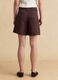 Brown linen-viscose blend shorts_2