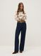 Camicia satinata a maniche lunghe multicolor regular fit con fiori_1