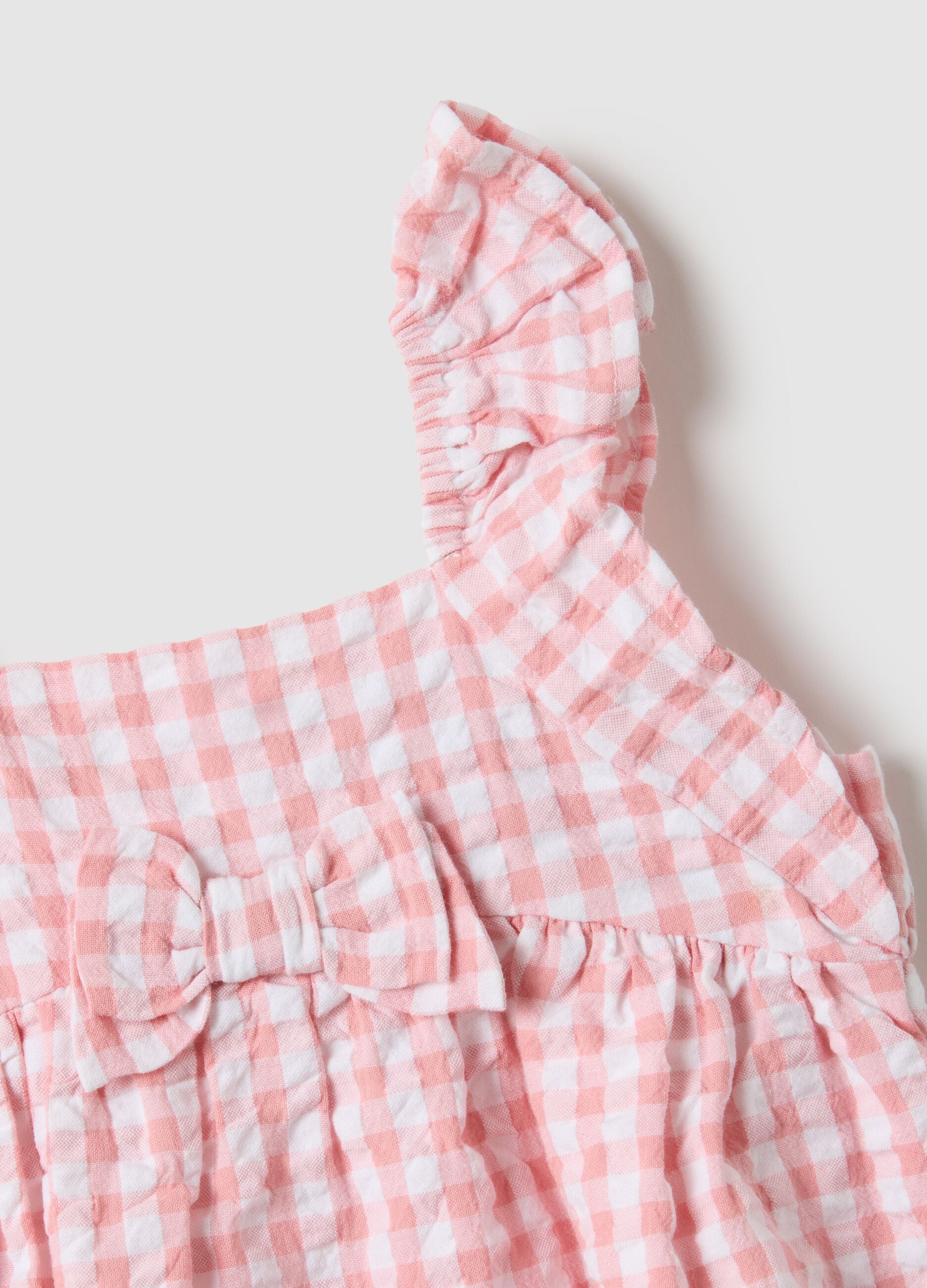 Multicolour check pure cotton dress for baby girls regular fit
