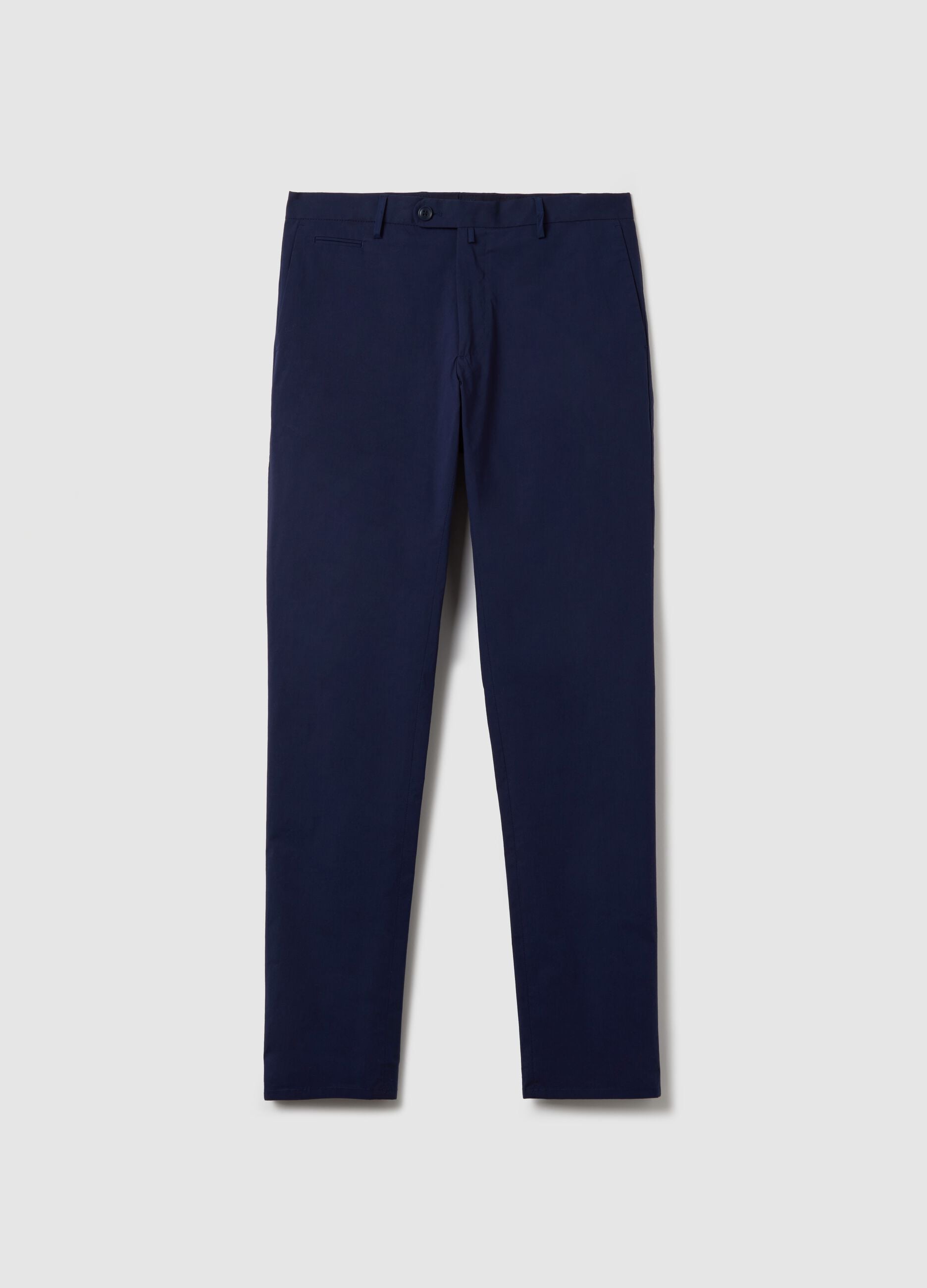 Contemporary slim-fit trousers in stretch cotton