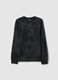 Black pure cotton boys' sweatshirt regular fit TieDye design_3