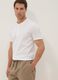 White mercerised pure cotton T-shirt, regular fit_0