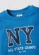 Blue pure cotton crew-neck tracksuit set for boys_2