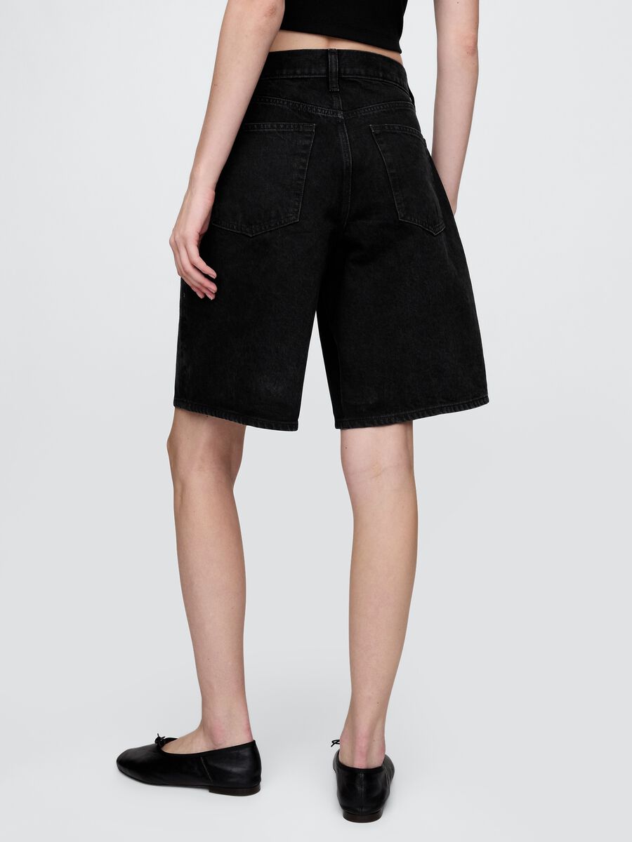 Black denim shorts_2