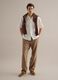 Brown genuine leather loafers with sturdy soles_3