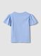 Girls&rsquo; light blue pure cotton regular-fit T-shirt with star_1