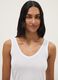 White Deep V Regular Fit Tank Top_1