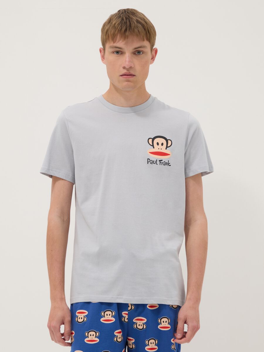 Men&rsquo;s multicolour short cotton pyjama set with Paul Frank print, regular fit_1