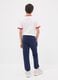 Blue pure cotton jogger trousers with print for boys_1