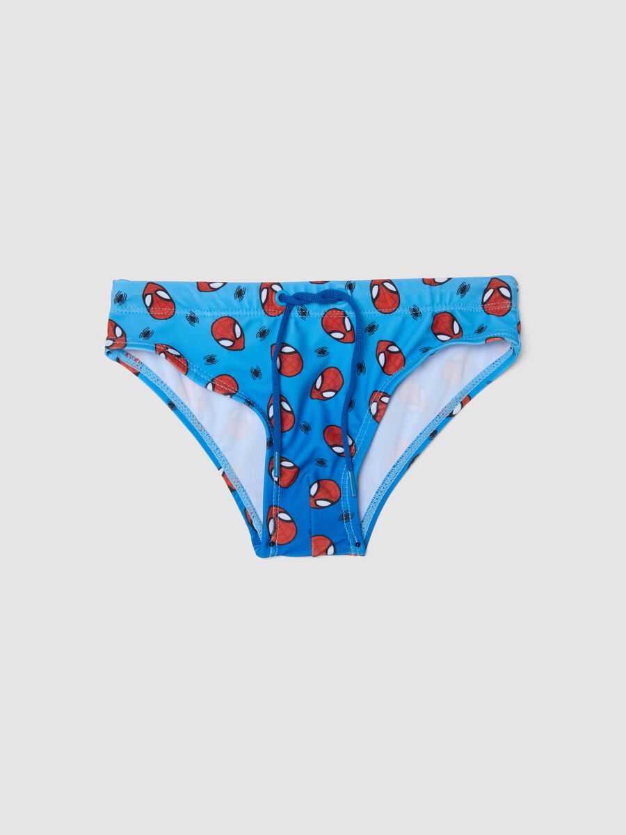 Blue stretch swim briefs for boys_0