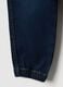 Blue cotton blend relaxed fit jogger jeans for boys_3