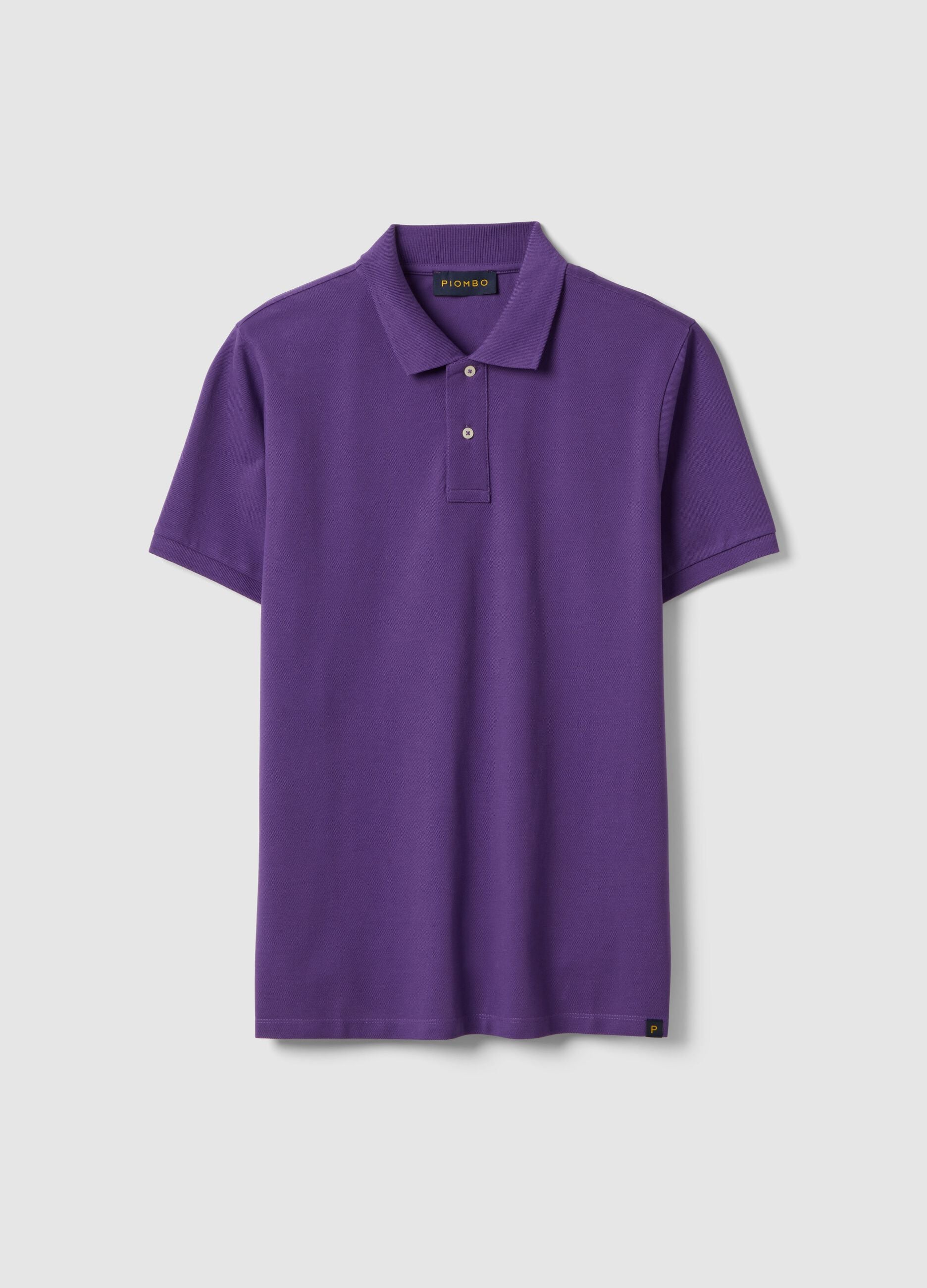 Purple Supima cotton polo shirt, regular fit
