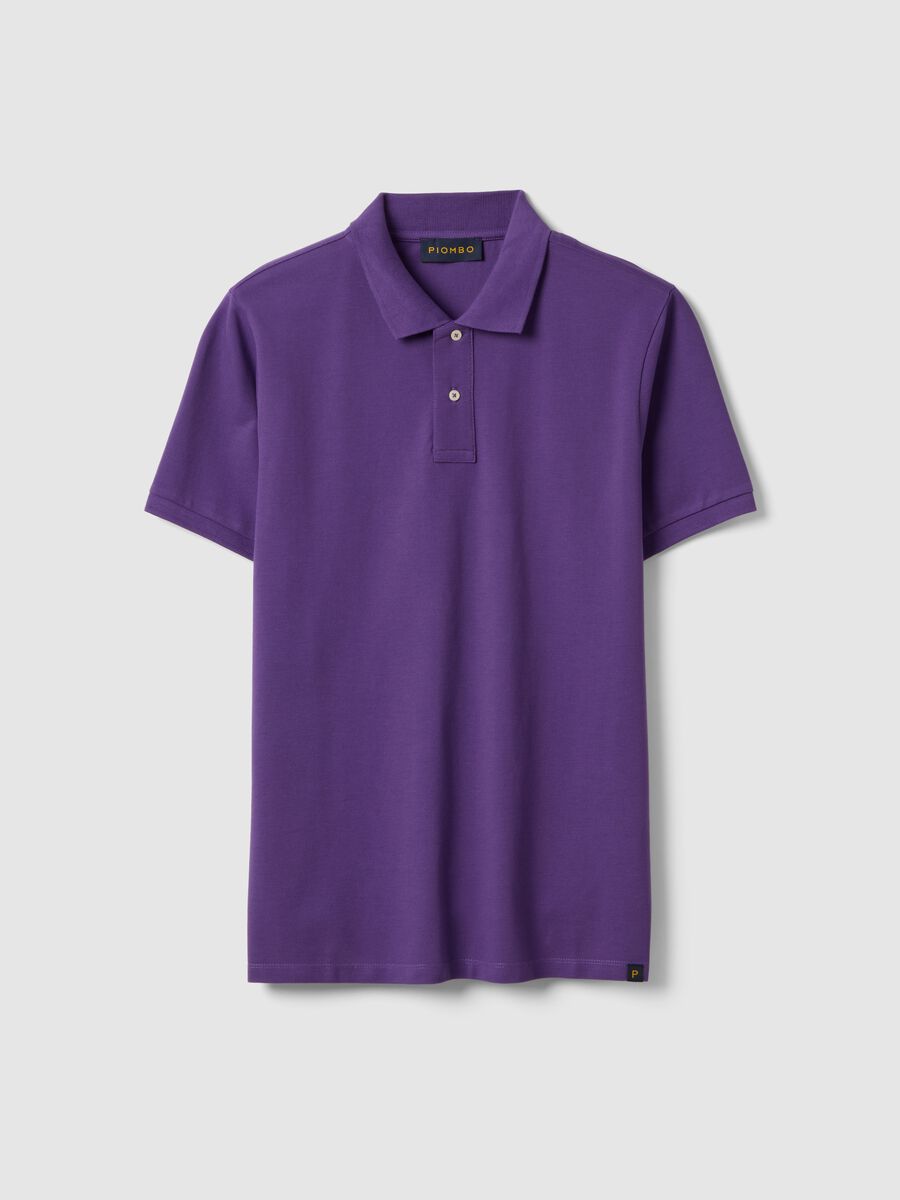 Purple Supima cotton polo shirt, regular fit_4