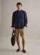 Beige stretch cotton chino shorts, regular fit_0