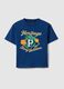 Regular fit blue pure cotton kids' T-shirt with embroidery_3