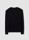 Black viscose-blend V-neck polo shirt, regular fit_2
