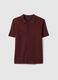 Regular fit red pure cotton polo with buttons_4