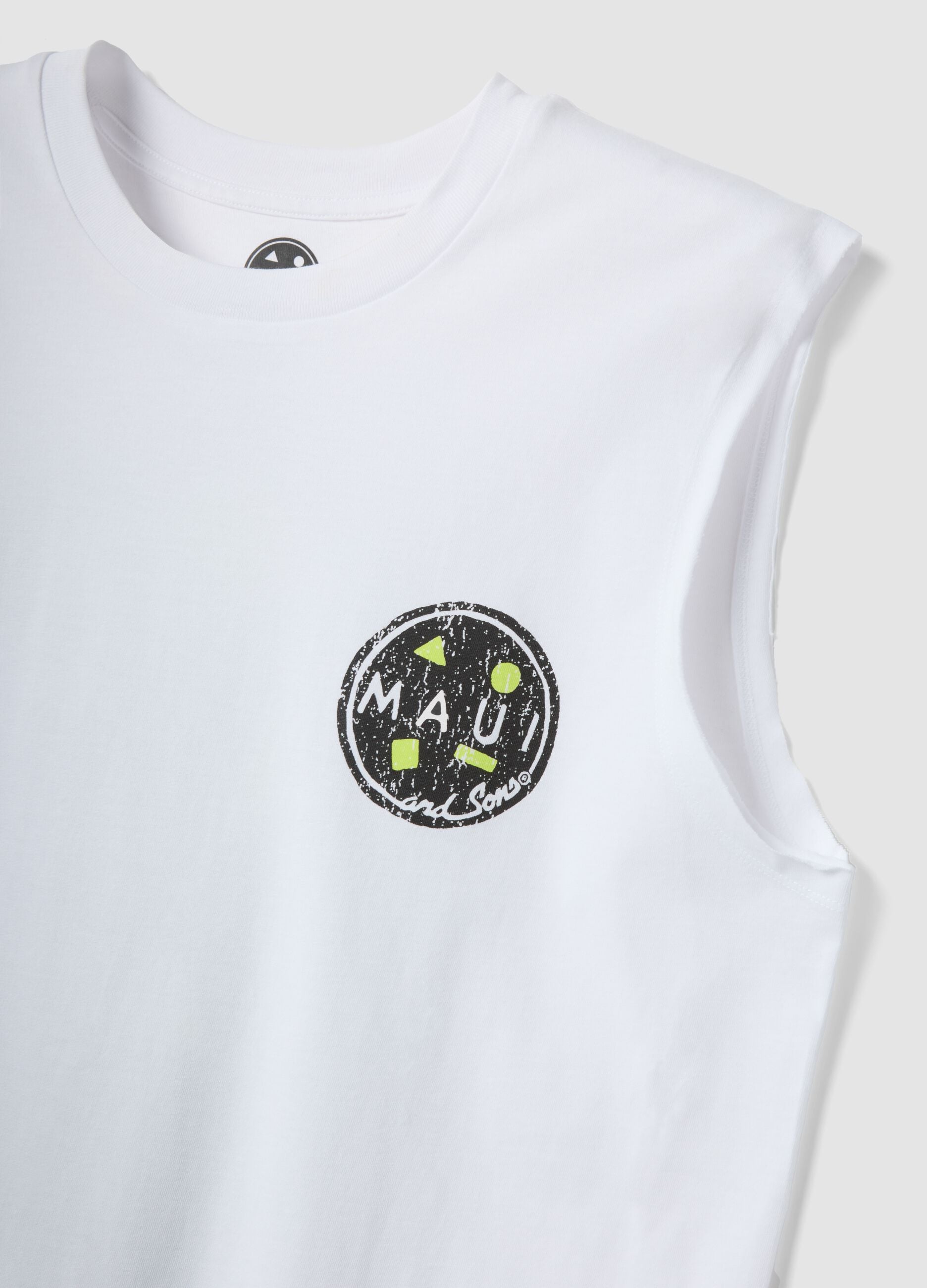 White pure cotton tank top