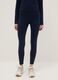 Blue Slim Fit Stretch Cotton Leggings_1