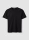 Black slim-fit T-shirt in pure mercerised cotton_4