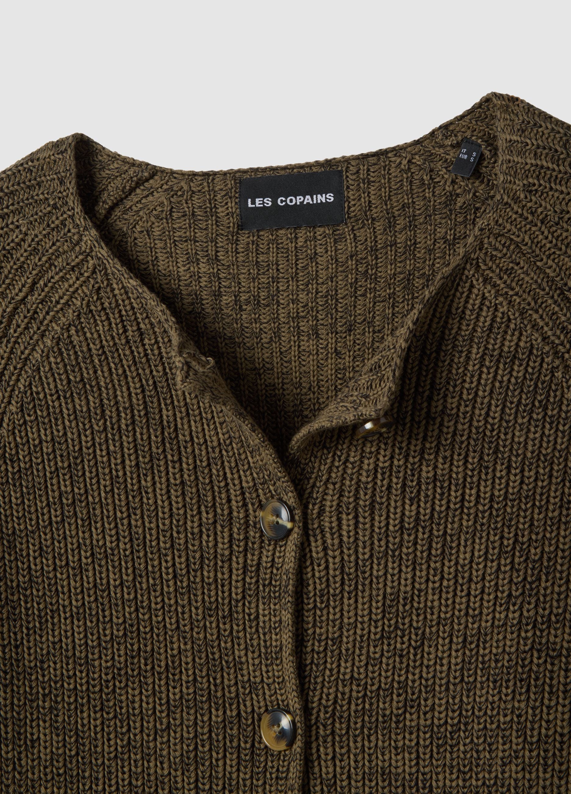 Brown pure cotton cardigan