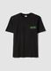 Black One Piece print T-shirt in pure cotton, relaxed fit_4