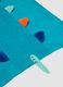 Blue organic cotton hooded poncho_2
