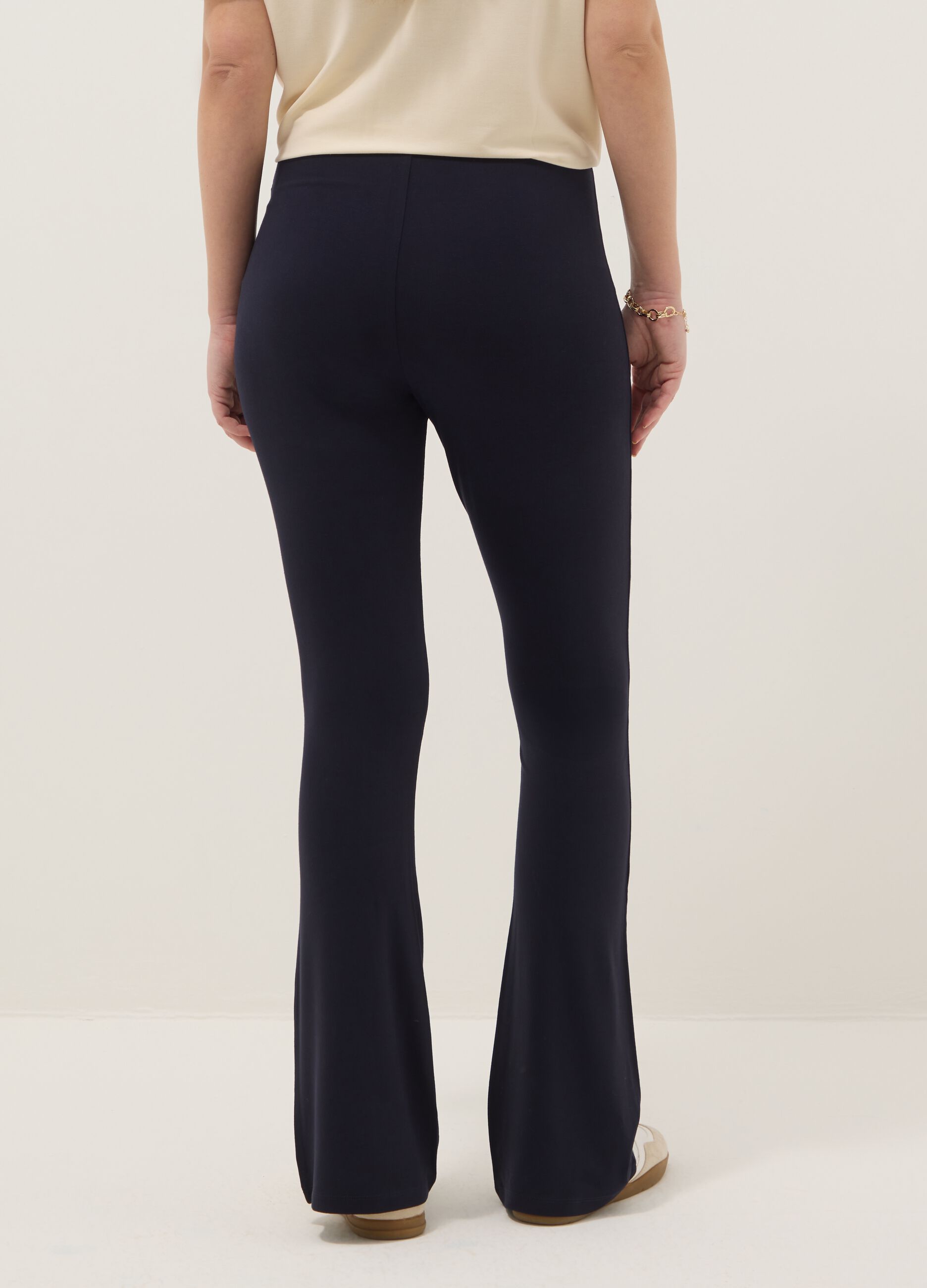 Slim Fit Blue Stretch Viscose Maternity Leggings