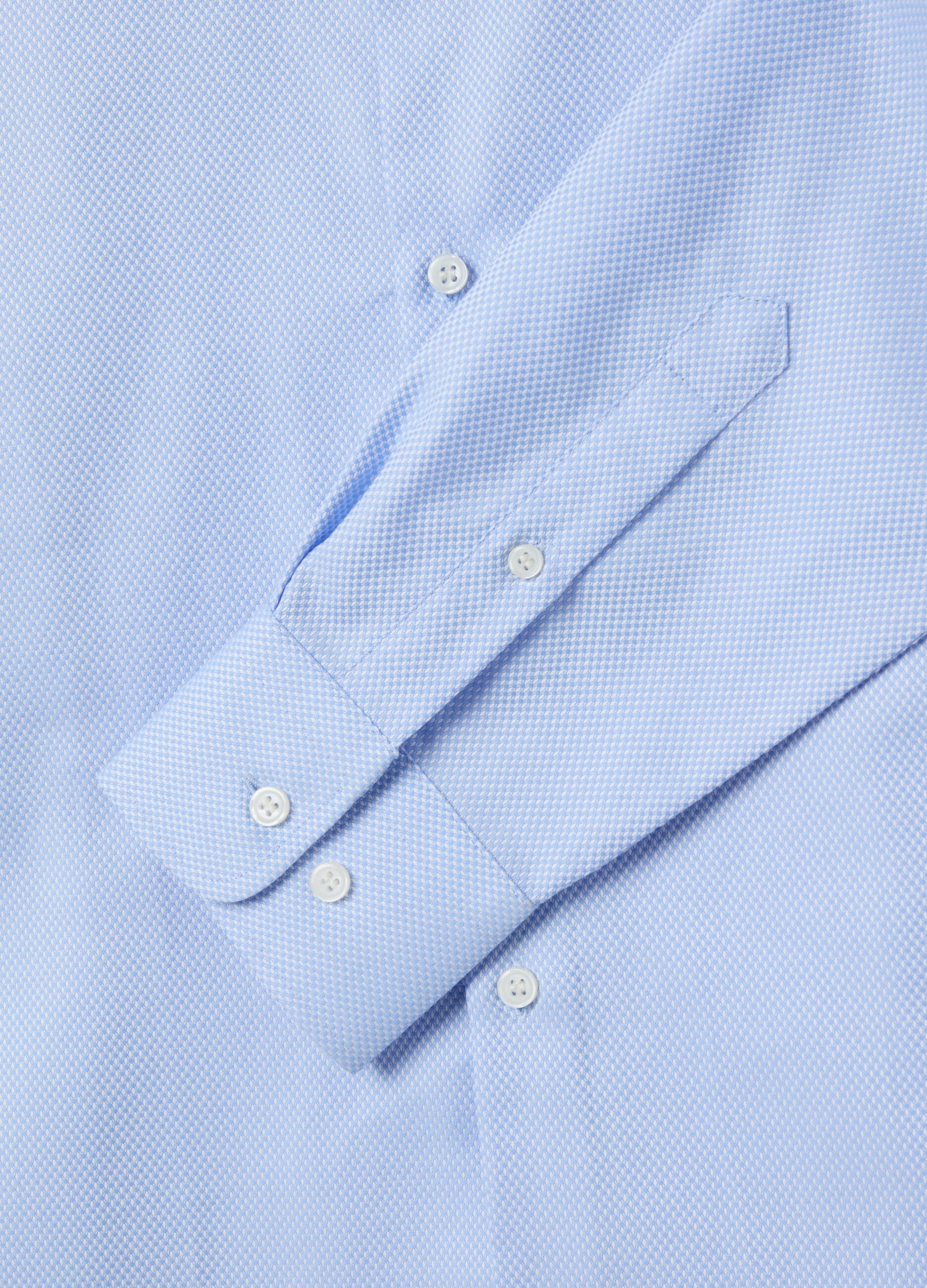 Light blue easy-iron slim-fit shirt