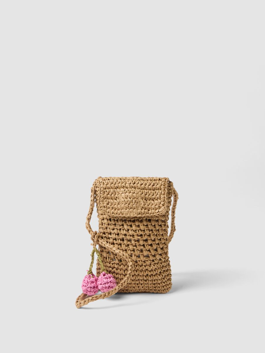 Phone case in puro tessuto carta beige_0