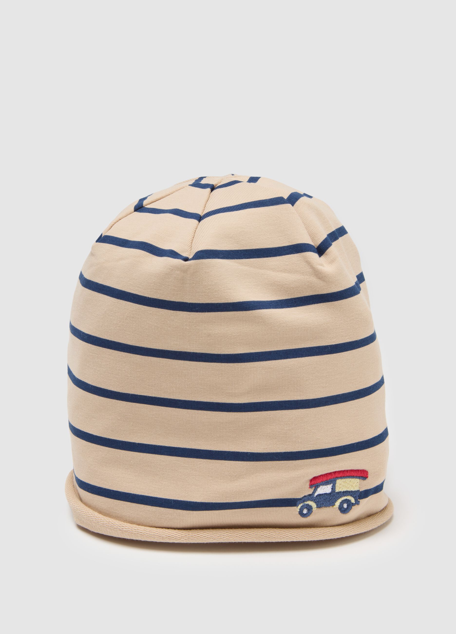 Colourful striped stretch cotton cap for children