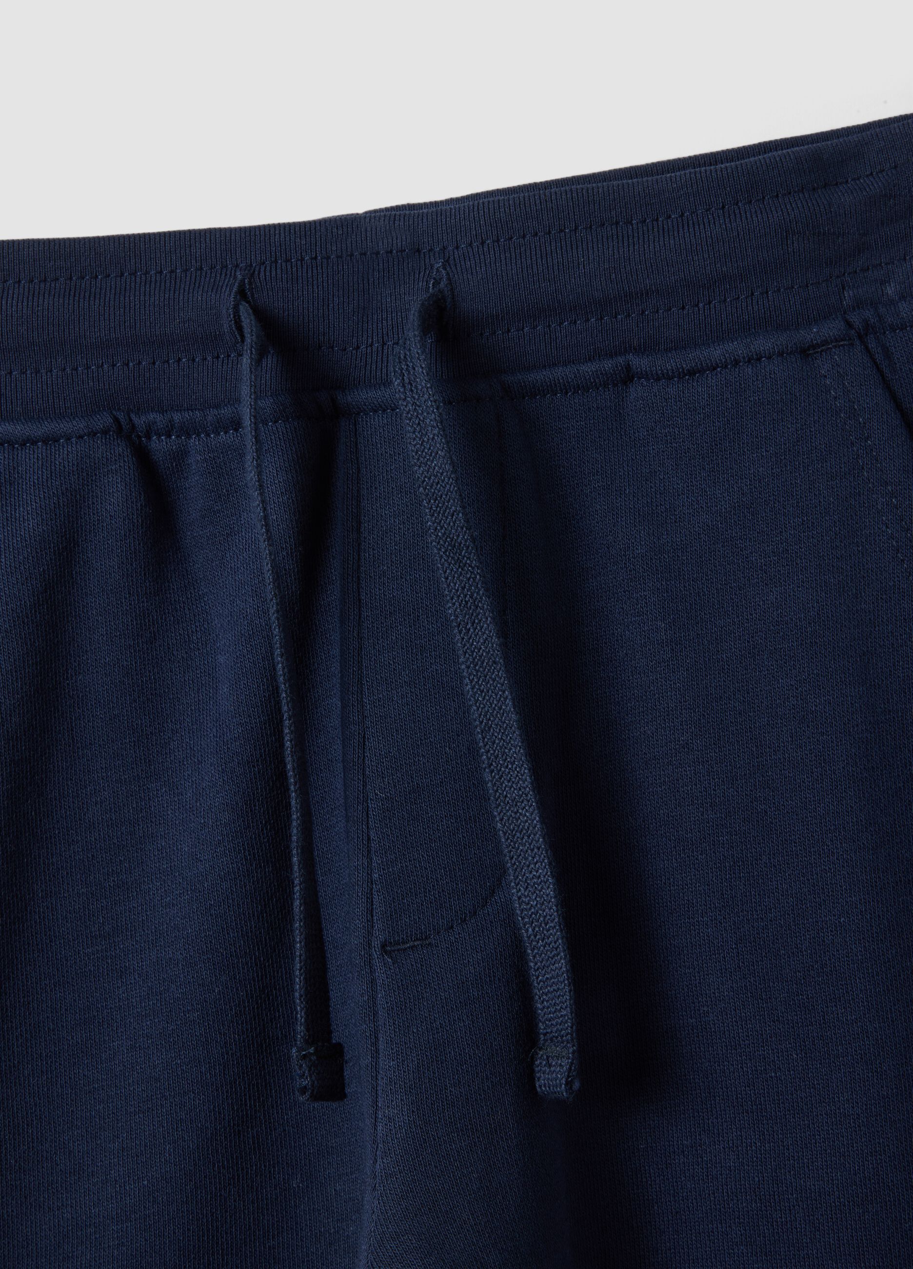 Blue cotton-blend cargo joggers for boys