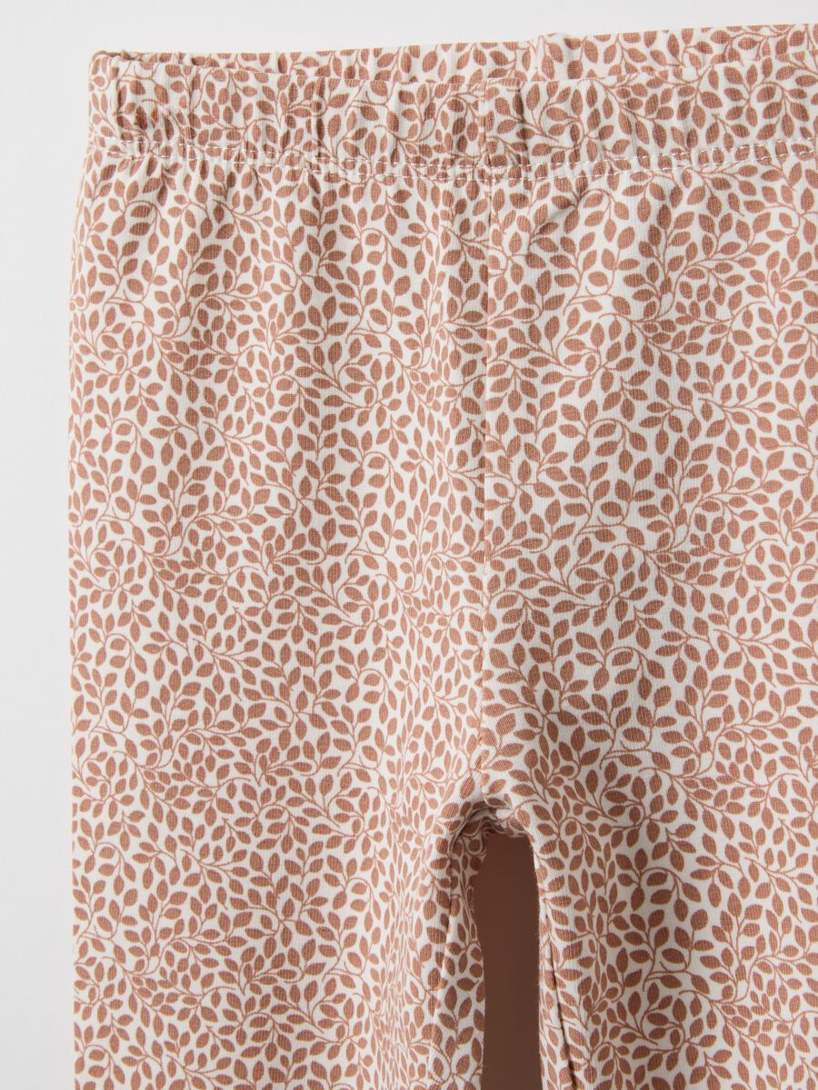 Slim fit multicolour stretchy cotton leggings for girls_2