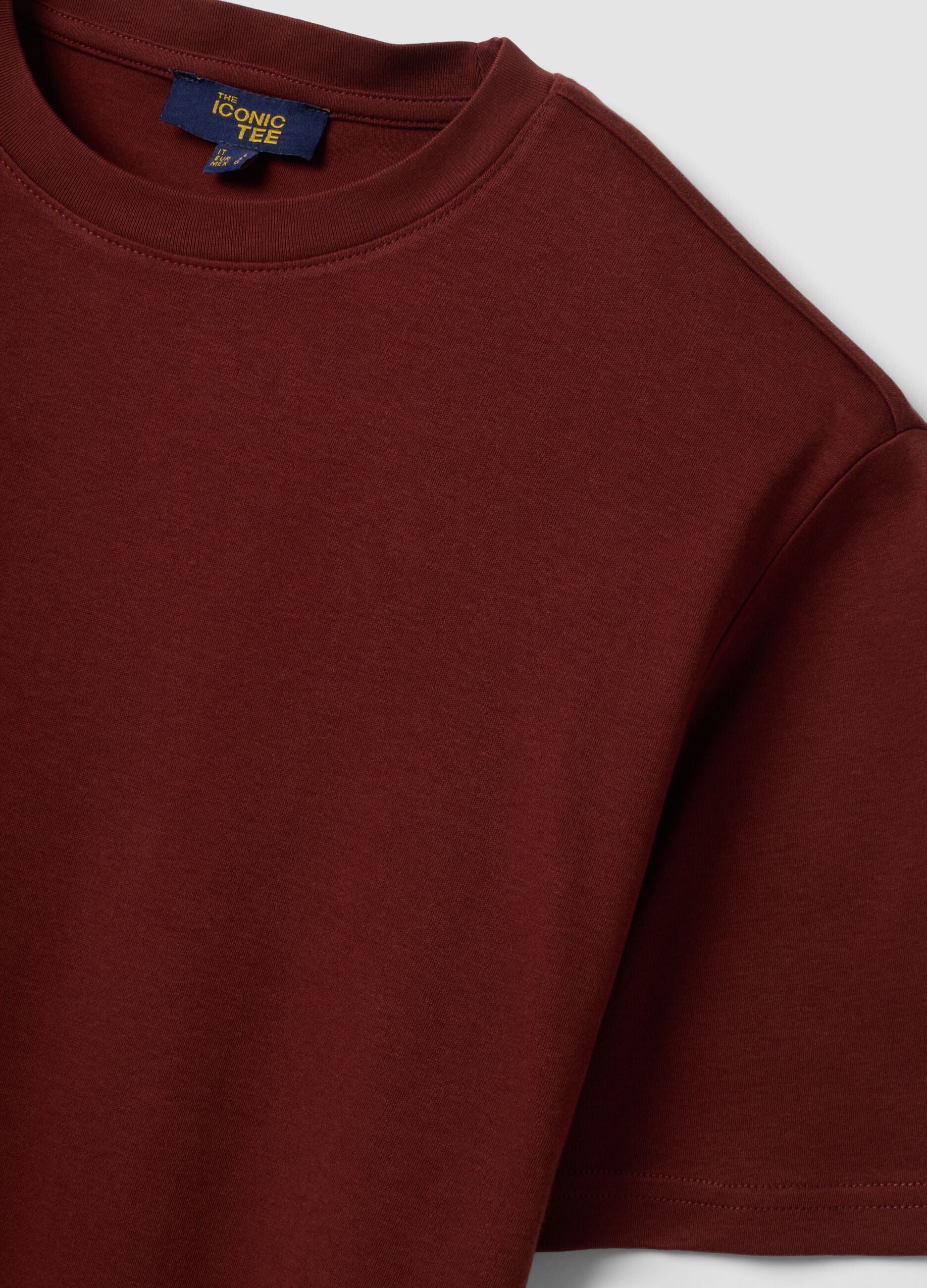 Red pure cotton relaxed-fit short-sleeve T-shirt
