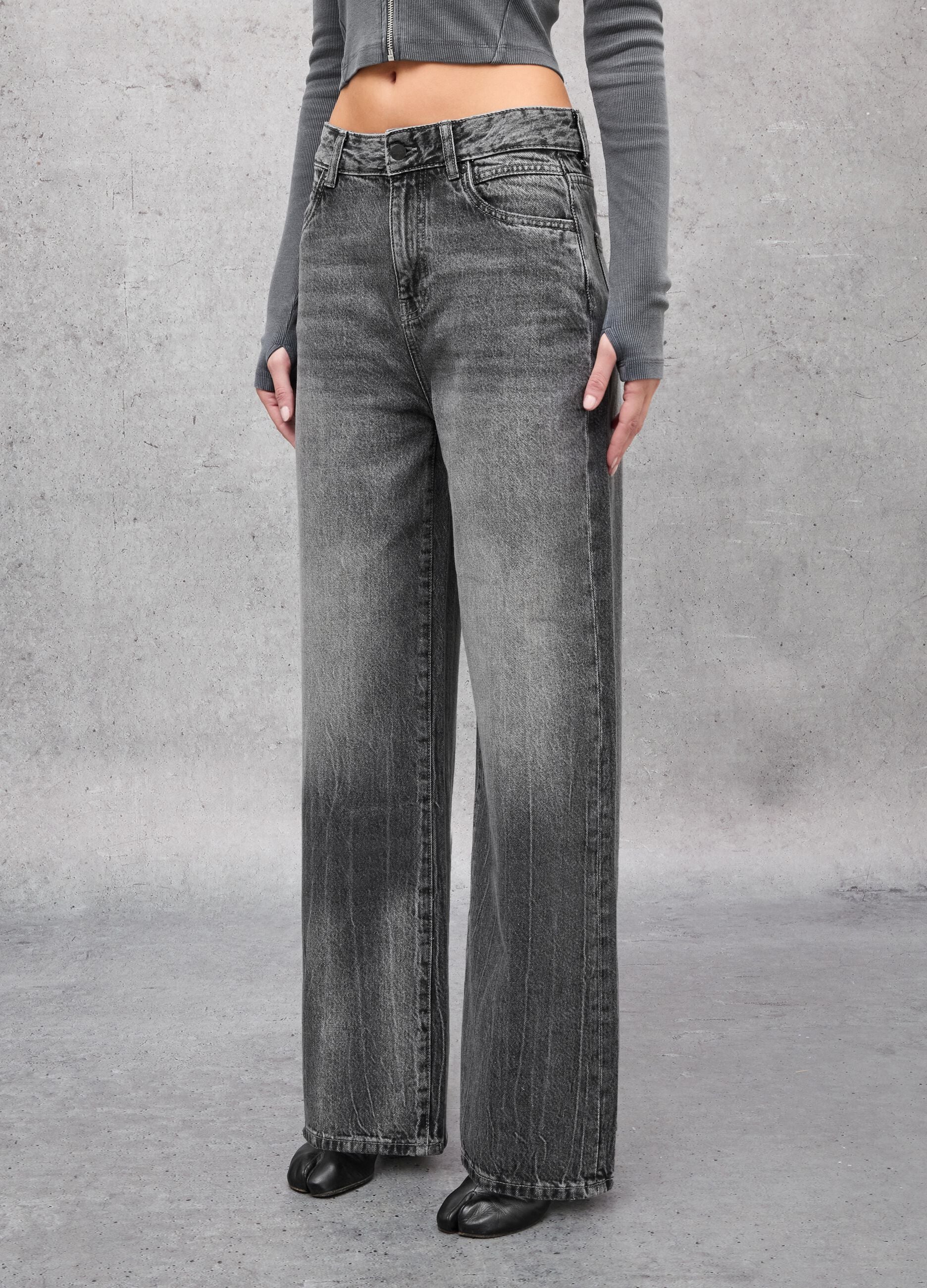 Relaxed Denim Acid Black