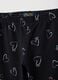 Girls' black stretch cotton skinny fit leggings with hearts_2