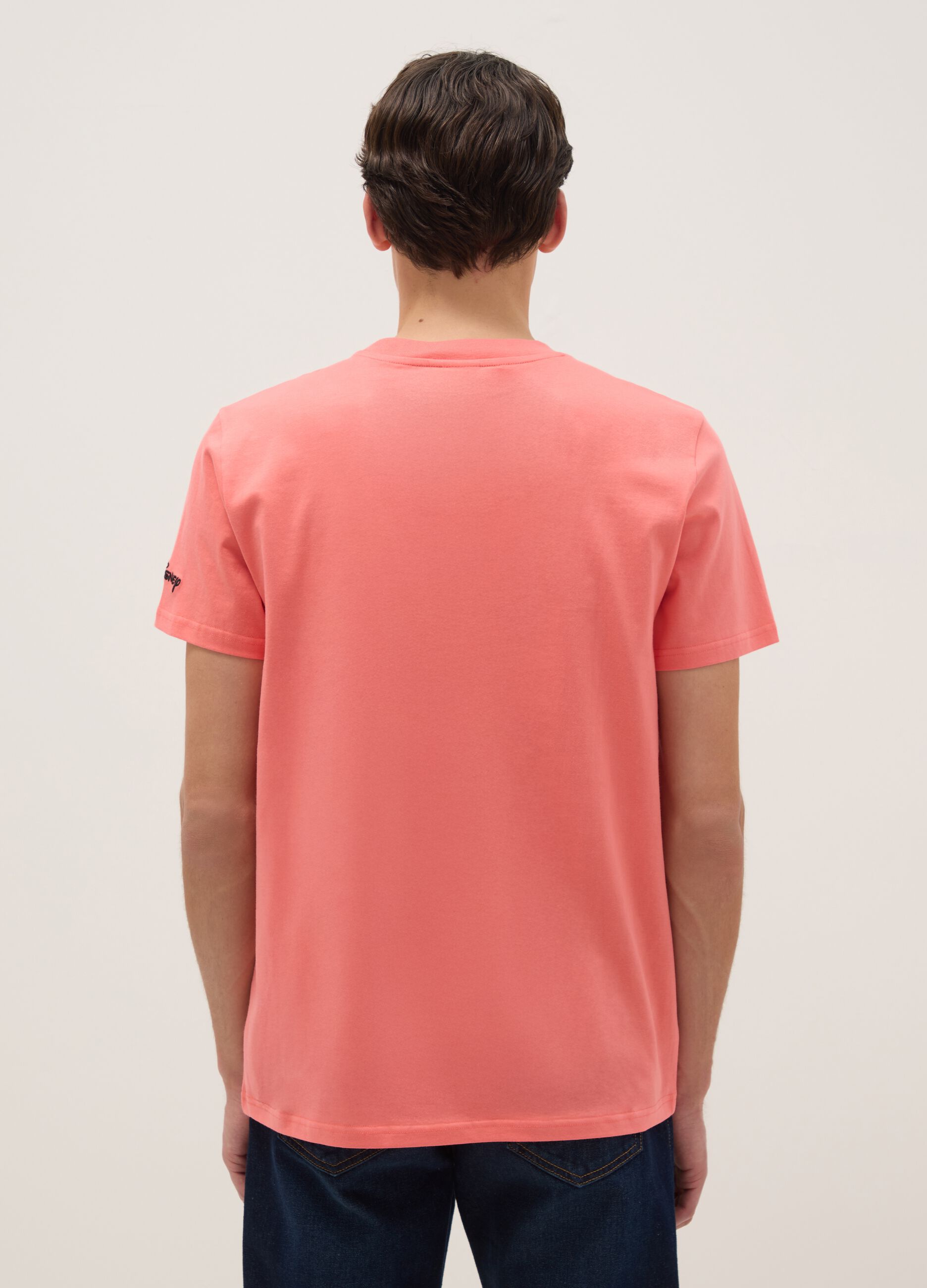 Black pure cotton regular fit t-shirt with print