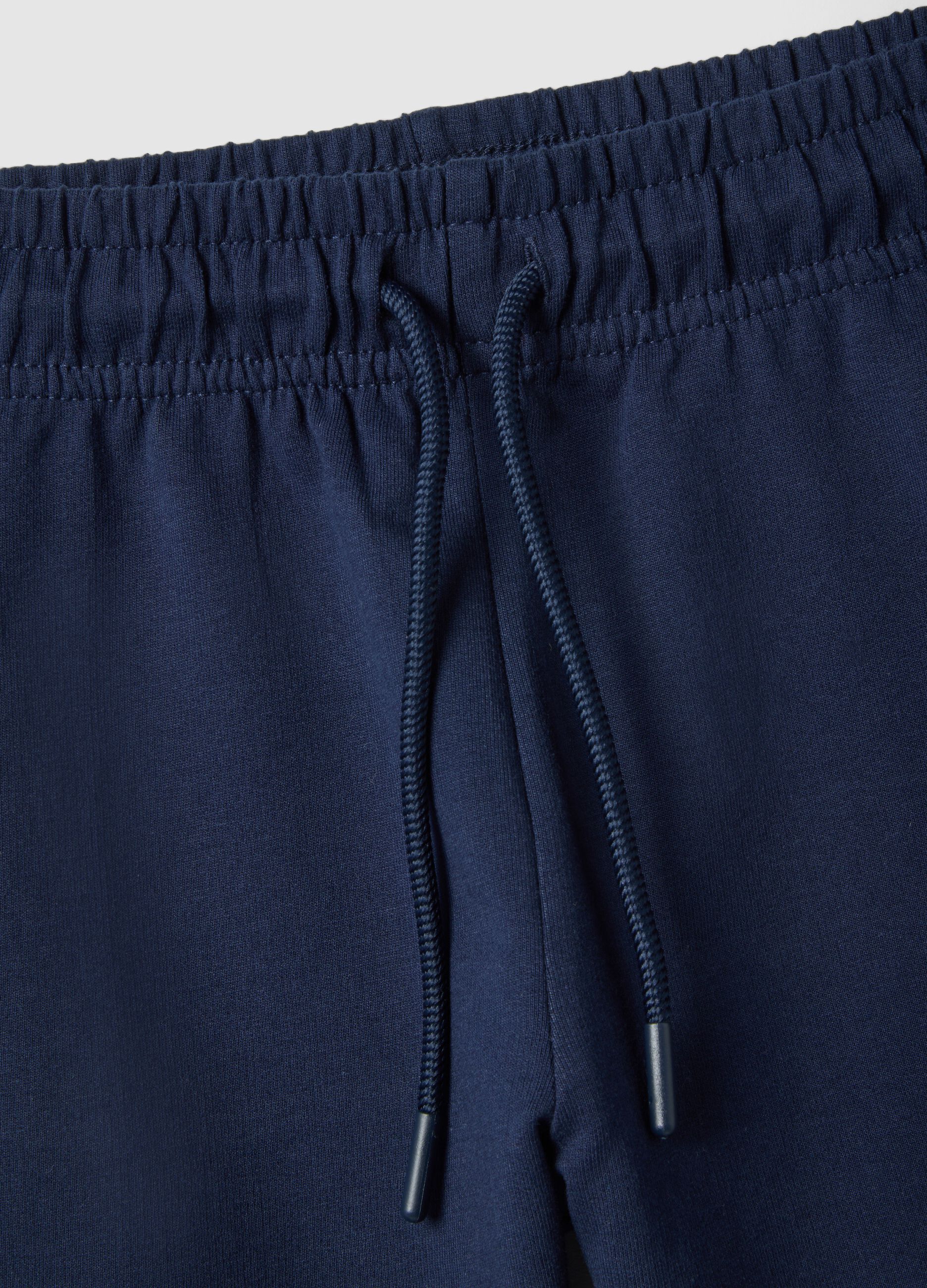 Boys' Regular Fit Blue Pure Cotton Shorts