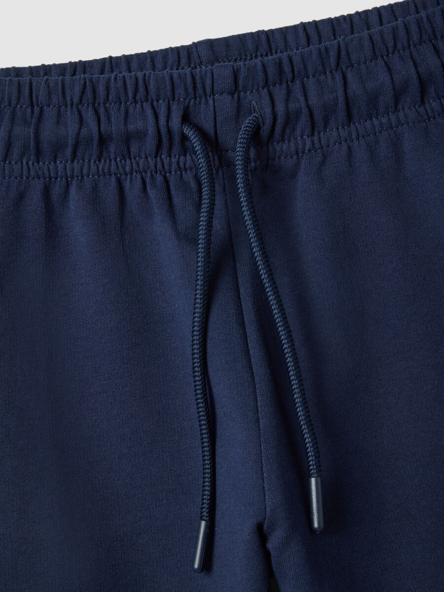 Boys' Regular Fit Blue Pure Cotton Shorts_2