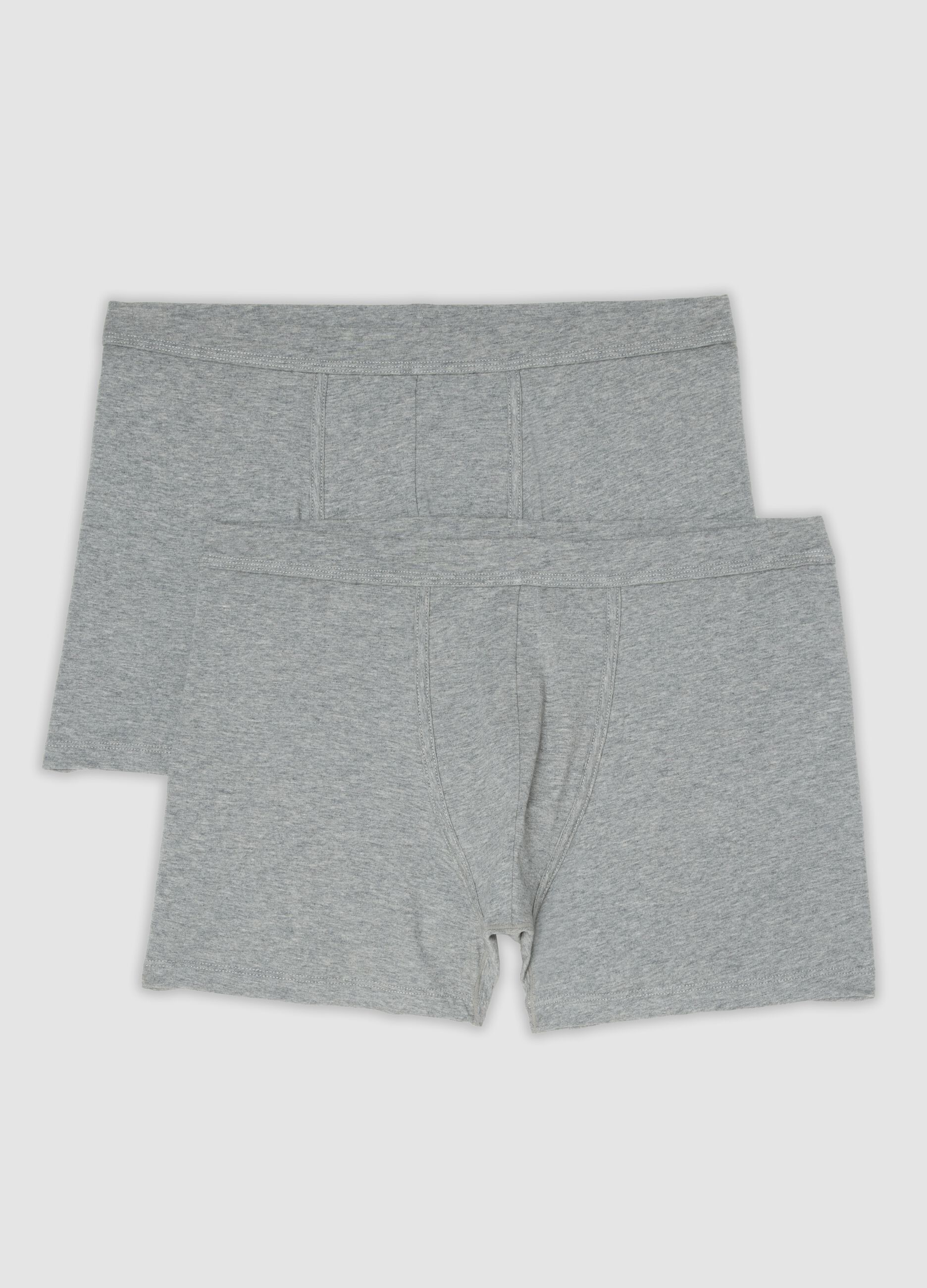 2-pack of grey midi Supima stretch cotton boxers