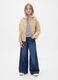 Beige hooded jacket for girls_1