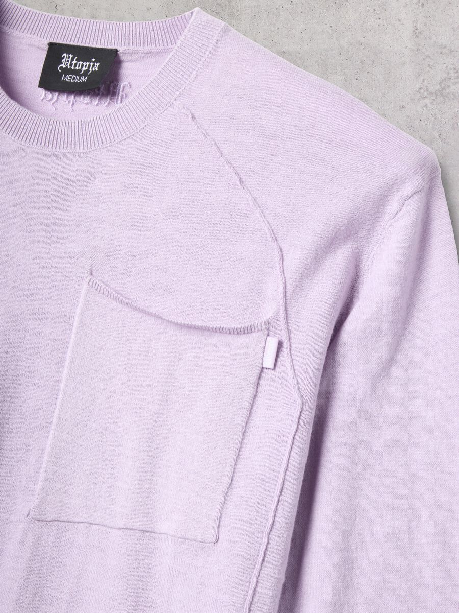 Pastel Lilac Knit Long-Sleeve T-Shirt_7
