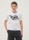 Boys' white pure cotton T-shirt regular fit with Swag print_0