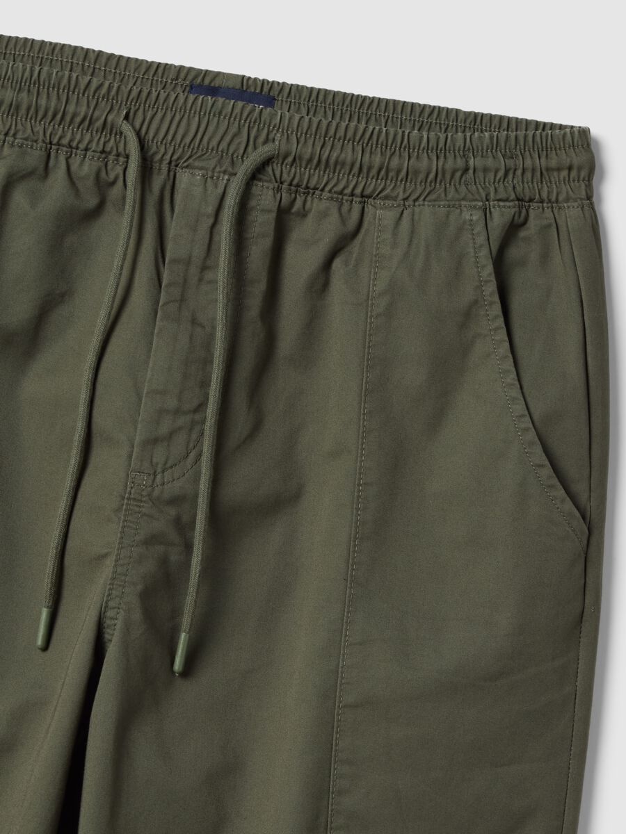 Slim Fit Green Chino Trousers in Pure Cotton_5